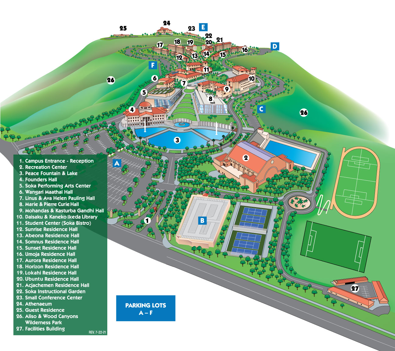 Map of Soka campus